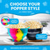 Microwavable Silicone Popcorn Popper- BPA Free- 100% Food grade Silicone, Collapsible Reusable Microwave Bowl- Popcorn Maker- Dishwasher Safe- Bla...