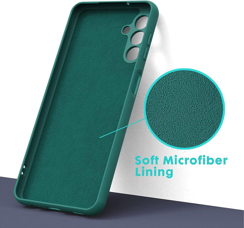 Samsung Galaxy A13 5G (Not for 4G) Case, Liquid Silicone Case with Microfiber Lining Thickening Shockproof Design Soft Gel Rubber Phone Case Cover...
