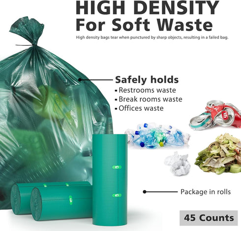 AYOTEE 30-33 Gallon Trash Bags, Large Recycling Bags 33 Gallon Trash Bag Unscented, 33"H x 37"W/1.1 Mil Thick Lawn Bags, 50% PCR Content (45 Count...