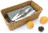 Hand-woven Seagrass Storage Rectangular Basket and Home Organizer Bins,Natural Water Hyacinth Basket (brown, M)...