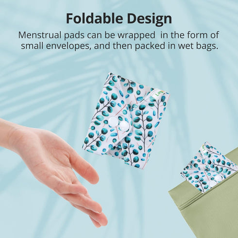 7pcs Set 1 pc Mini Wet Bag +6pcs Absorbent Reusable Sanitary Pads/Washable Cloth Menstrual Pads(Autumn,S)…...