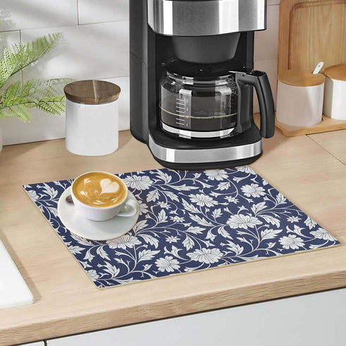 Coffee Mat Coffee Bar Mat Coffee Maker Mat for Countertops Coffee Machine Mat Leather Absorbent Drying Mat for Kitchen Counter Coffee Bar Accessor...