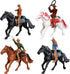 Toddmomy Riding Horse Figurine 4Pcs Action Figure Western Figurines Toys Horse Toys Plastic Horse with Rider for Kids Toddlers Farm Animal Collect...