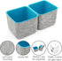 2-Piece Office Drawer Organizer bins for School Dorm Home Kitchen bathroom bedroom Closet Cabinet Desk Junk storage boxes (Teal)...