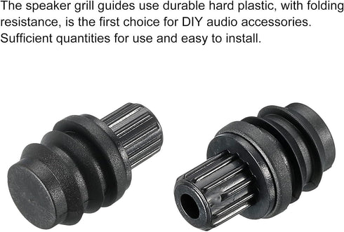 MECCANIXITY Speaker Grill Guides Plastic Black Dia 8mm for Speaker Parts Accessories Pack of 12...