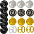 60th Birthday Party Decorations For Men Cheers to 60 Years Black ?nd Gold 60th Birthday Banner 60 Birthday Balloons Decoration For Him...