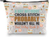 Gzrlyf Cross Stitch Kit Makeup Bag Sewing Cross Stitching Lover Gift Crafter Cross Stitch Project Cosmetic Bag (WITHOUT CROSS STITCH)...