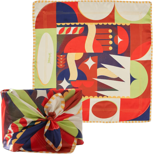 Wrappr Gift Wrap, Eco friendly & Zero-waste Furoshiki Fabric Wrap, Vision print designed by artist Essery Waller, 70 cm. x 28 in. square, Printed ...