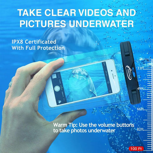 AiRunTech Waterproof Phone Case, 8.5" Dry Bag Compatible for iPhone 14/13/12/11, Galaxy & More - Black + Black......