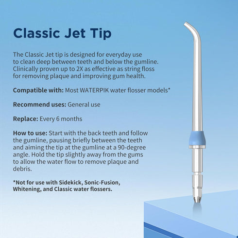 Replacement Heads for Waterpik Water Flosser (2 Classic Jet Tips & 2 Orthodontic Tips & 2 Plaque Seeker Tips)...