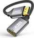 Display Port to HDMI 4K Adapter | Braided DP DisplayPort Male to HDMI Female Uni-Directional Converter for PC Dell HP AMD NVIDIA Laptop HDTV Monit...