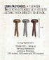 Tim Holtz Idea-Ology Fasteners Long 0.43 inches Antique Nickel, Brass and Copper Finishes, 1-Pack with 99 Pieces per Pack, Bundled with Artsiga Cr...