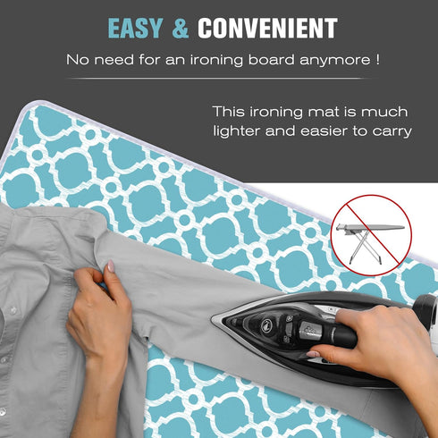 Ironing Mat, Portable Travel Ironing Pad, 28 x 24inch Ironing Mat for Table Top of Washer, Dryer, Table Top, Countertop, Silincoe Coating and Scor...