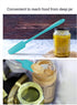 2-Pack Vovoly Silicone Jar Spatulas, Small Seamless Design Rubber Scraper with Stainless Steel Core, Heat Resistant and Non-Stick Mini Spatula for...