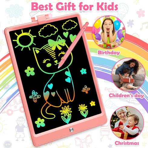 13 Inch LCD Writing Tablet Toys for 3 4 5 6 7 8 Year Old Boys Girls Gifts, Colorful Drawing Board Writing Doodle Pad, Portable Scribbler Boards Ed...