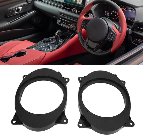 1/2 Car Speaker Adapter,6X9 Car Speakers,Ring Speaker Adapter Spacer,2pcs 6.5inch Black Speaker Adapter Bracket Ring,Speaker Adapter Spacers Brack...