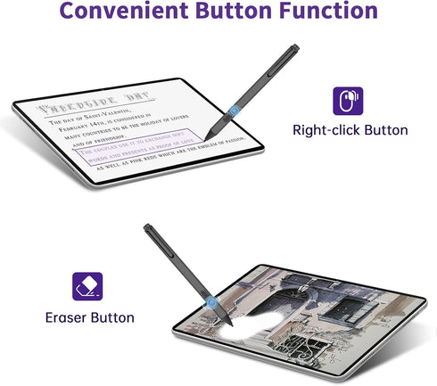 Uogic Pen for Microsoft Surface, 4096 Pressure Sensitivity Palm Rejection Stylus, Compatible with Surface Pro 10/9/8/7/6/5/4/3/X,Surface Go 3/2/1,...