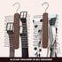 Tie Hanger, Rust Resistant Wooden Necktie Organizer with 20 Swivel Hooks, 360 Degree Rotation, Space Saving, Ideal for Closet Storage...
