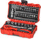 35 Pieces 1/4 inch Drive Socket Ratchet Wrench Set, Mini Ratcheting Wrench with Bit Socket Set Metric and Extension Bar for Auto Repairing...