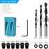 14Pcs Pocket Hole Jig Kit, 15 Degree Woodworking Inclined Hole Jig with 6/8/10mm Drill Bits for Carpentry Woodworking Angle Drilling Holes...