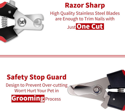 Dog Nail Clippers Professional Dog Nail Trimmers & Pets Nail Trimmers Cat Nail Clipper with Pet Nail File Cat Nail Trimmers with Safety Lock to Pr...