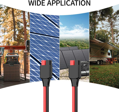 12AWG 6FT Anderson Extension Cable 2 6 10 20 35 50FT Solar Extension Cable Anderson Connector for Portable Power Station Solar Generator Solar Pan...