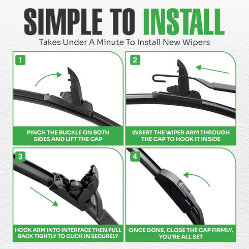 lebogner Wiper Blades 22 Inch + 22 Inch Pack of 2 All-Seasons Automotive Replacement Windshield Wiper Blades For My Car, Stable And Quiet Silicone...