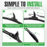 lebogner Wiper Blades 22 Inch + 22 Inch Pack of 2 All-Seasons Automotive Replacement Windshield Wiper Blades For My Car, Stable And Quiet Silicone...