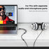 MOSWAG Headphone Splitter for Computer 3.5mm Female to 2 Dual 3.5mm Male Headset Mic Splitter, Mic Audio Y Splitter Cable,Stereo Jack Smartphone E...