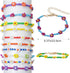 yueton 10PCS Colorful Flower Rice Bead Adjustable Bracelet Boho Daisy Bead Bracelet Set Cute Handmade Bead Bracelets for Women Beach Summer...
