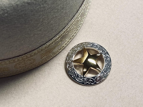 Toxic Jungle 2 Pieces 1-1/2 Inch (38mm) Western Star Concho, Leathercraft Embellishment, Leather Decor, Screw Back for mounting on Your Belt/Saddl...