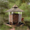 Twinkle Star Wild Bird Feeder Hanging for Garden Yard Outside Decoration, Hexagon Shaped with Roof...