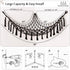 Stuffed Animal Toy Hammock Hanging- Macrame Toy Hammock with Tassels-Stuff Animals Organizer Storage Boho Large Corner Plush Toys Net Holder for N...