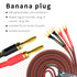 UCINNOVATE 2 Pack HiFi OFC Speaker Cable with Banana Plug to Jumper Spade, Banana Plug to U Fork Plug 14AWG Speaker Wire Cord Jumper Bridge Cable ...