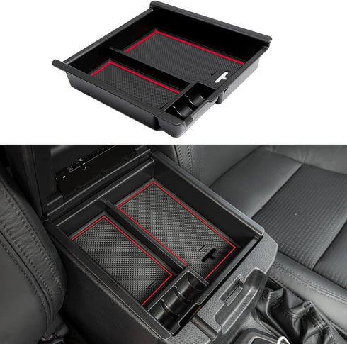 JDMCAR Center Console Tray Organizer Compatible with Toyota Tacoma Accessories 2016-2022 2023, Armrest Insert Container ABS Material Secondary Sto...