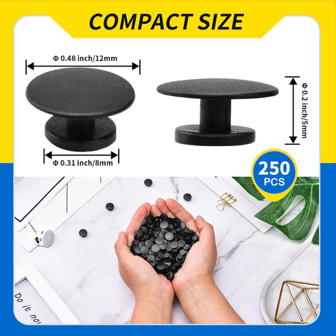 250Pcs Buckle Plastic Button Accessories Charm Backs Shoe Charm Buttons Round Buttons for Wristband Charms Backs Factory DIY Ornaments...