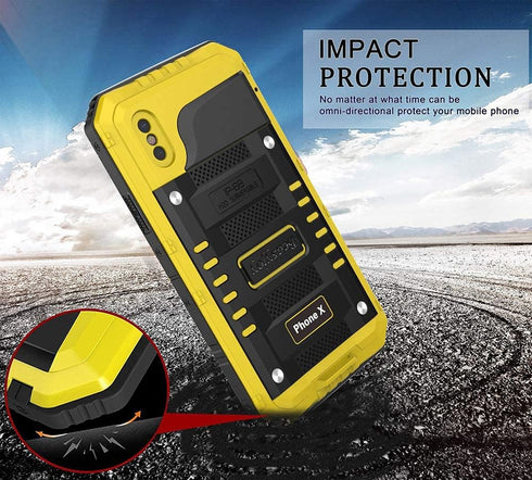 Beasyjoy for iPhone X Case iPhone 10 Metal Case Heavy Duty Cover with Screen Waterproof Shockproof Durable Military Grade Full Body Protection Out...