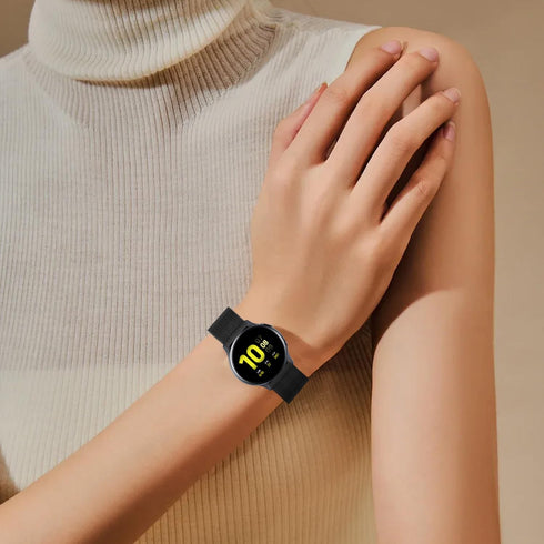 Valkit 2 Packs for Galaxy Watch 7 6 5 4 FE Band Pro Classic 43/47/45/40/44/42/46mm No Gap Elegant Casual Solid Stainless Steel Metal Wristbands Wo...