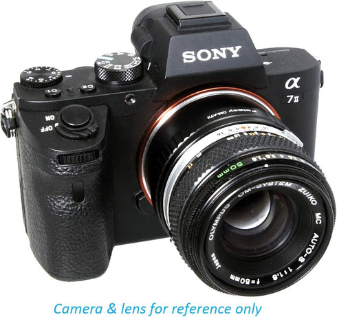 Fotasy Olympus OM Lens to E Mount Adapter, OM FE Adapter, OM Adapter to FE Mount, Compatible with Sony a7 a7R a7s II III IV a9 a7c Alpha 1 a6600 a...