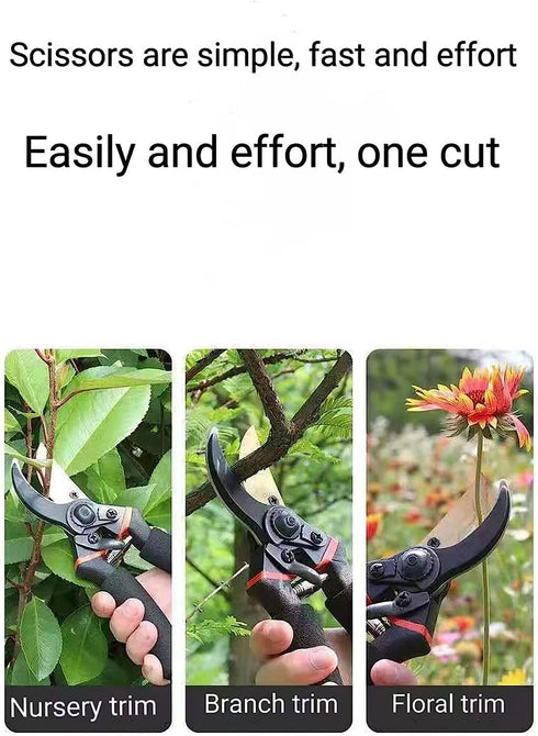Heavy Duty Bypass Pruning Shears Gardening Manual Pruning Shears Plant Shears Flower Shears Best Gardening Shears, Tree Pruners Cutting Branches H...