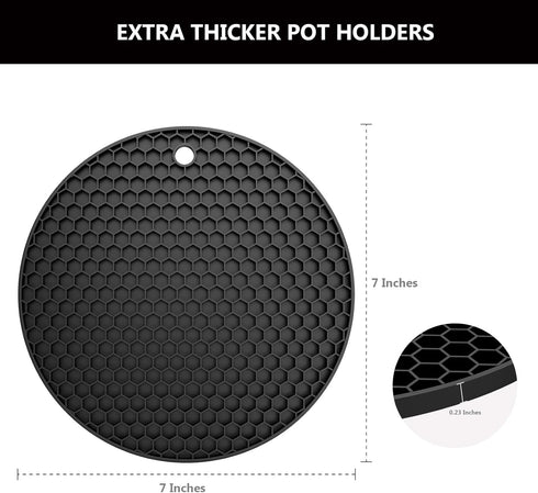 Silicone Trivet for Hot Dishes,Multipurpose Non-Slip Hot Pad for Kitchen,Hot Pots and Pans,Pot Holder Heat Resistant for Countertops,Kitchen Mat f...