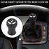 5 Speed Manual Gear Shift Knob - Car Gearbox Stick Shifter Lever Knob - for Toyota Yaris 2005-2010 Plastic Faux Leather Black Silver Tone - 1 Pc...