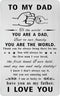 Father's Day Gifts To My Dad - Engraved Wallet Inserts Card for Dad - Father from Daughter Gift Ideas (to Our Family You're The World)...