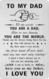 Father's Day Gifts To My Dad - Engraved Wallet Inserts Card for Dad - Father from Daughter Gift Ideas (to Our Family You're The World)...