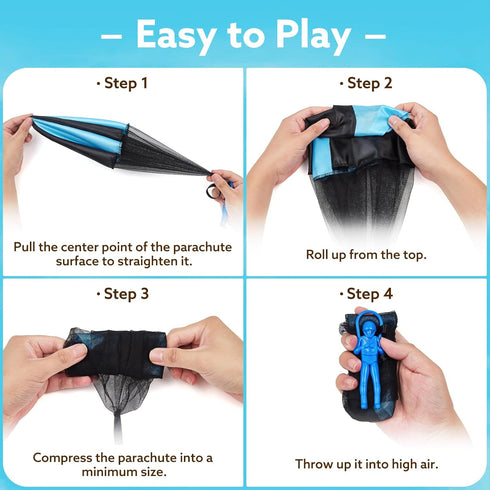 4 Pcs Parachute Toys for Kids 1 2 3 4 5 6 7 8 9 Year Old Boys and Girls Gifts Outdoor Flying Toys for Toddler Coolest Gifts for Teen Boy and Men...
