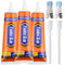 3Pcs Fabric Glue Permanent, 60 ML Washable Clear Clothing Glue, Super Fabric Glue for Rhinestones, Patches, Clothes, Denim, Leather, Polyester, Fa...