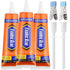 3Pcs Fabric Glue Permanent, 60 ML Washable Clear Clothing Glue, Super Fabric Glue for Rhinestones, Patches, Clothes, Denim, Leather, Polyester, Fa...