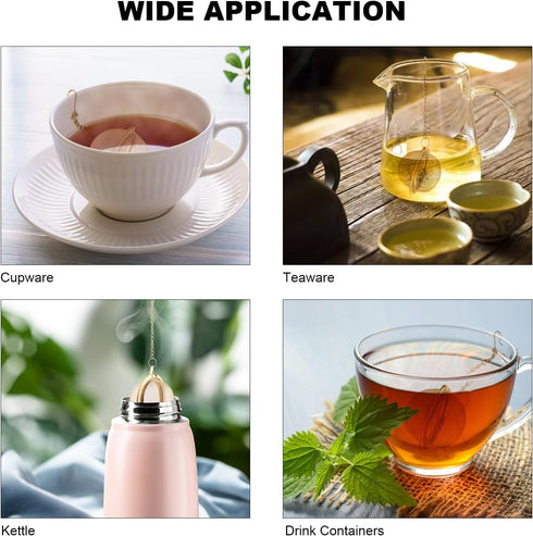 Tea Ball Infuser with Chain;; Premium Stainless Steel Fine Mesh Screen Tea Strainer Filters Colander Cullender Sieve Infusion Steeper Maker for Lo...