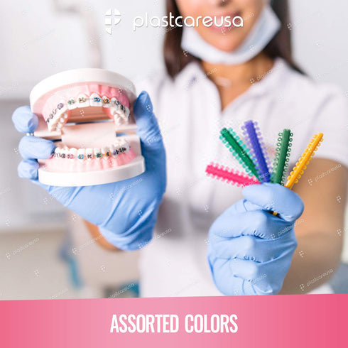 2080 Ligature Ties for Braces - Multicolor Dental Orthodontic Ligature Ties for Brackets - Elastic O-Ring Rubber Bands (2 Bags of 1040)...