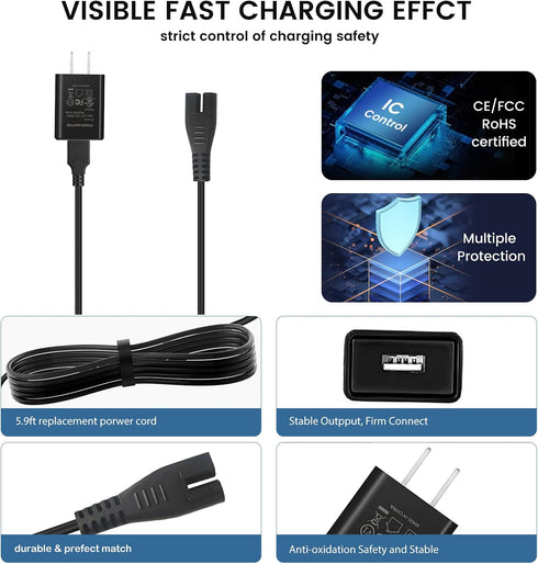 Charger for Intex 28620EP Rechargeable Handheld Pool Vacuum Compatible with Intex 28620 28620E CL1704 Pool Vacuum USB Charging Cord Adapter...